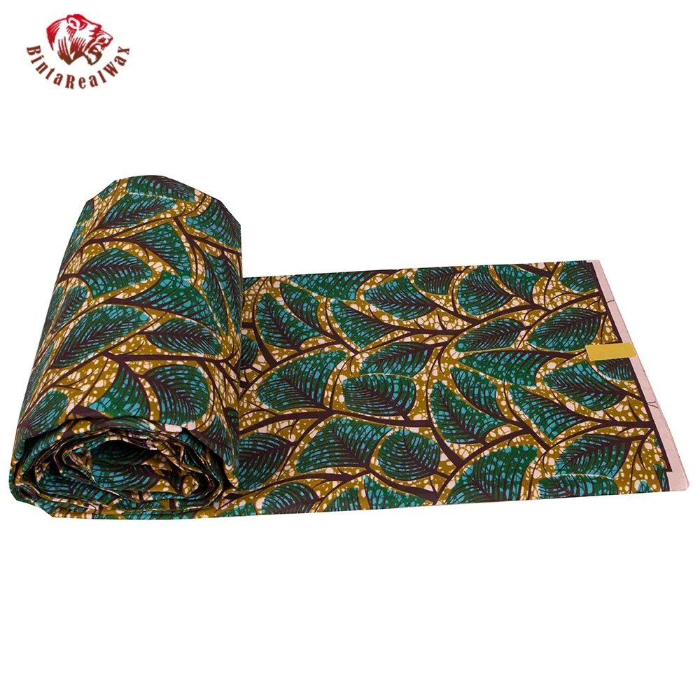 Ankara African Print Leaf Patt - African Ankara Print บทวิจารณ์และราคา