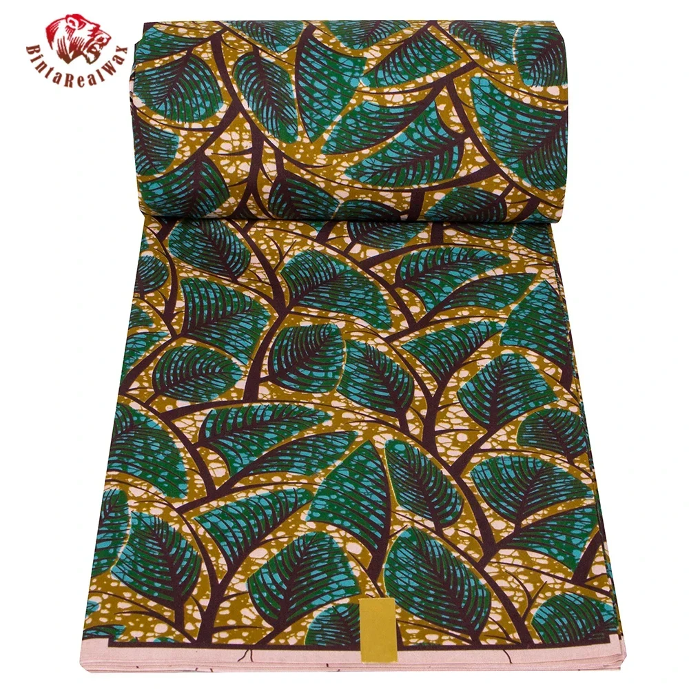 Ankara African Print Leaf Patt - African Ankara Print บทวิจารณ์และราคา