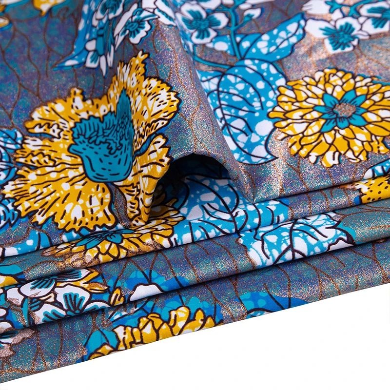Cotton African Flash Gold Prin - African Ankara Print บทวิจารณ์และราคา