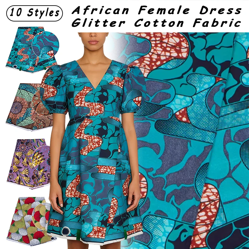 Cotton African Flash Gold Prin - African Ankara Print บทวิจารณ์และราคา