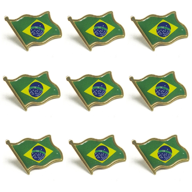 9pcs Country World Flags Brooc - Ethnic Fashion World บทวิจารณ์และราคา