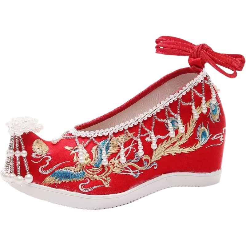 Women New Red Embroidered Wedd - Ethnic Style บทวิจารณ์และราคา