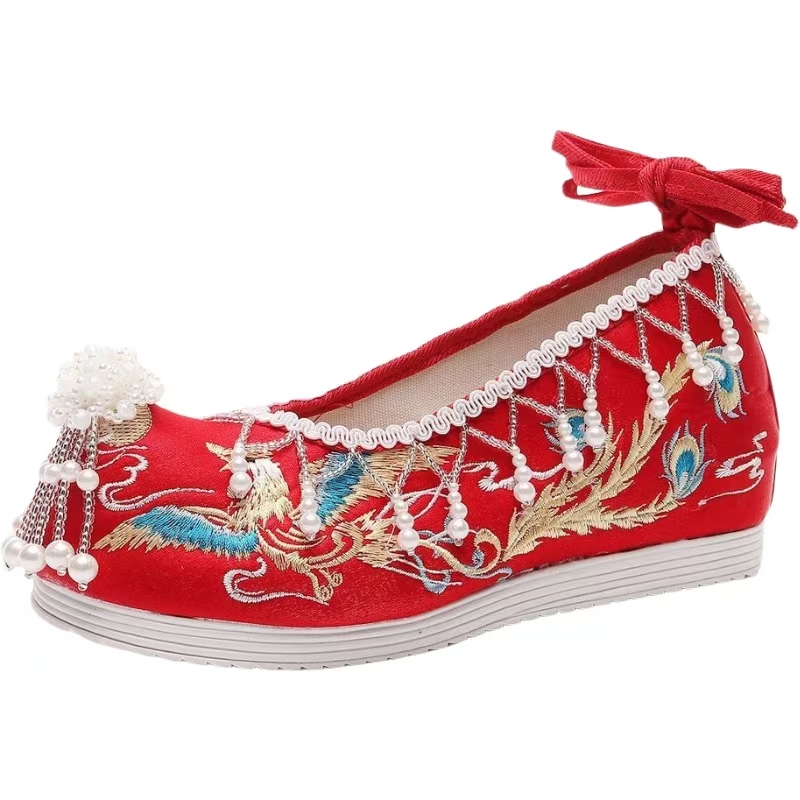 Women New Red Embroidered Wedd - Ethnic Style บทวิจารณ์และราคา