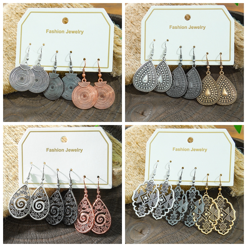 Fashion 3Colors Alloy Earring  - Ethnic Indian Fashion บทวิจารณ์และราคา