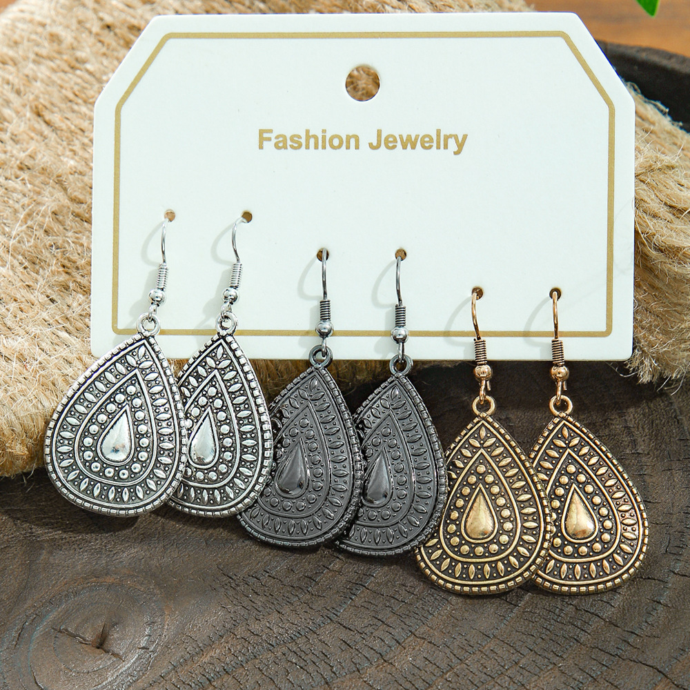 Fashion 3Colors Alloy Earring  - Ethnic Indian Fashion บทวิจารณ์และราคา