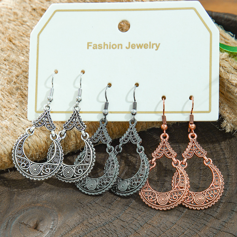 Fashion 3Colors Alloy Earring  - Ethnic Indian Fashion บทวิจารณ์และราคา