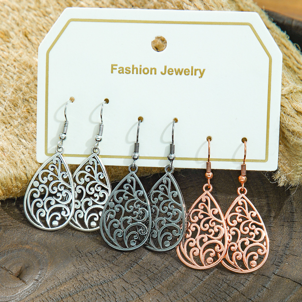 Fashion 3Colors Alloy Earring  - Ethnic Indian Fashion บทวิจารณ์และราคา