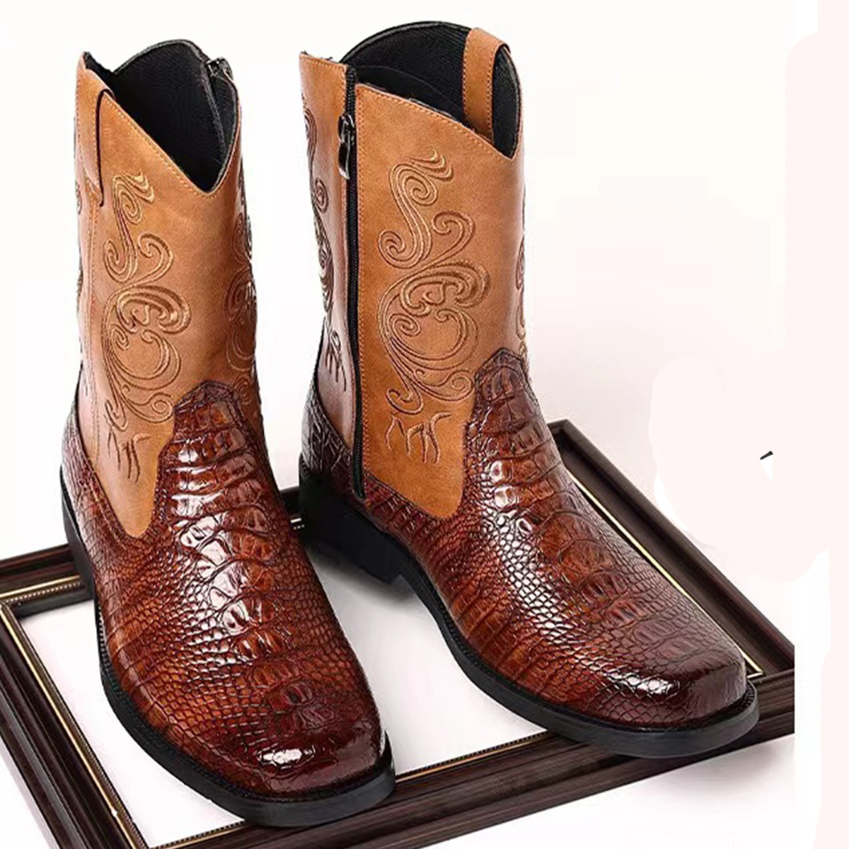 Fashionable Embossed Casual Me - Ethnic Fashion Men บทวิจารณ์และราคา