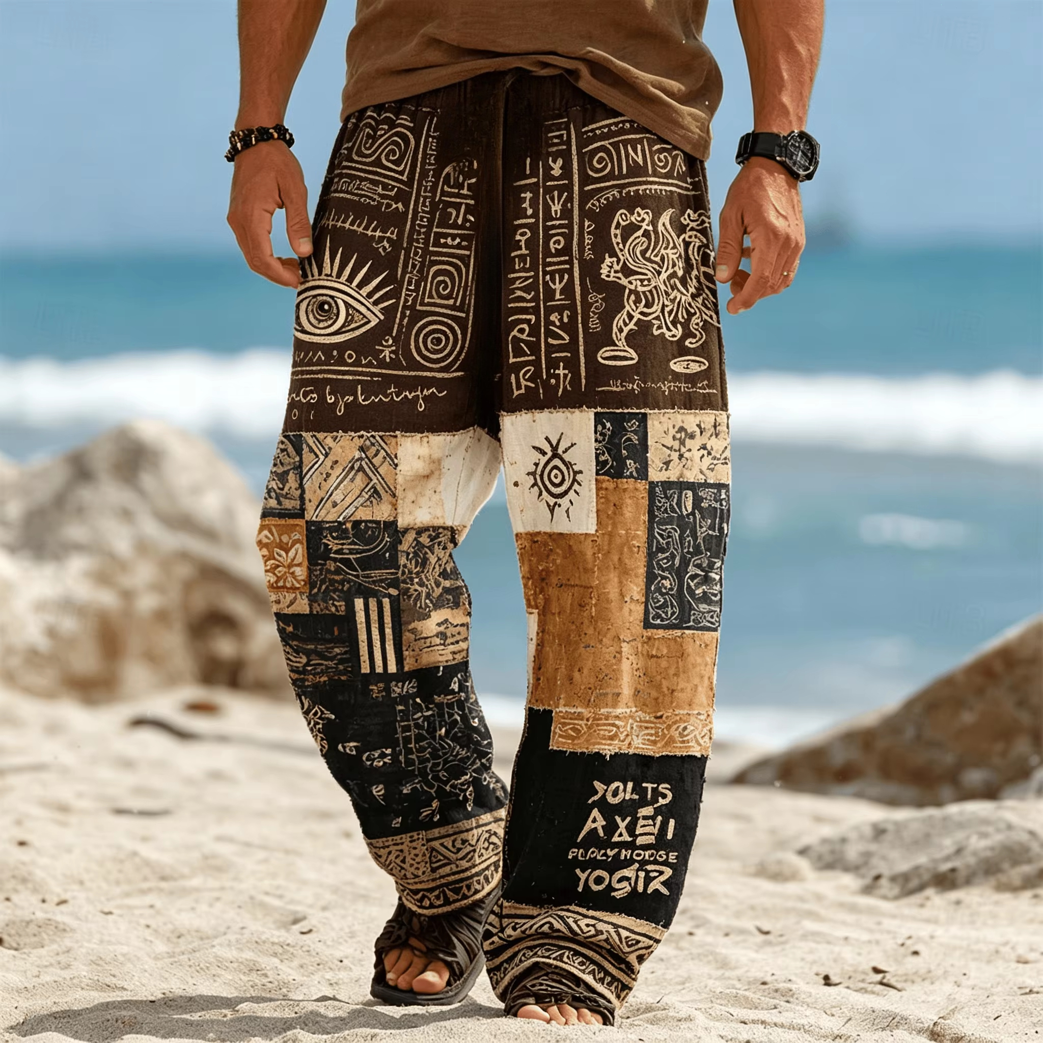 Summer Fashion New Bohemian Et - Ethnic Fashion Men บทวิจารณ์และราคา