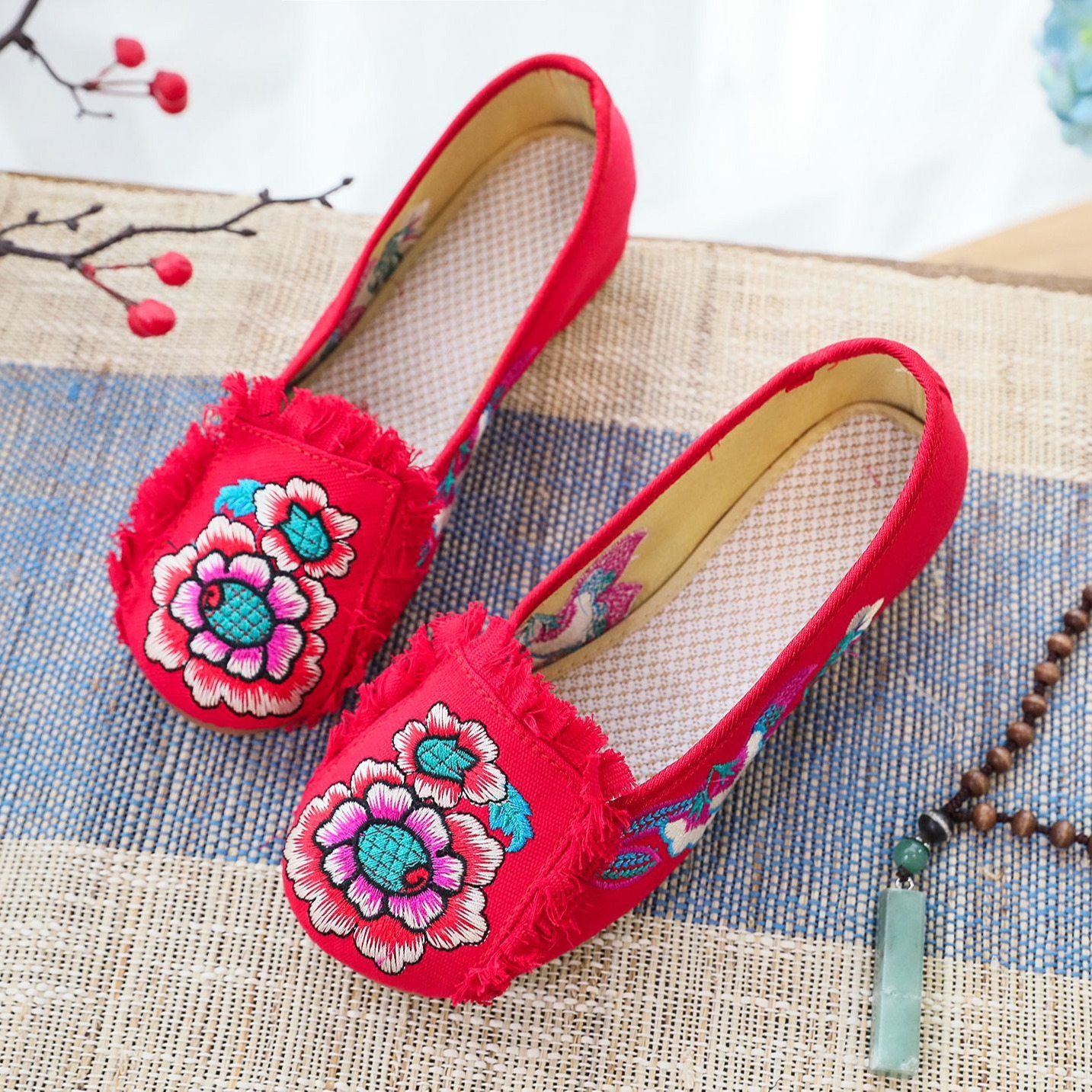 Woman Woven Shoes New Ethnic S - Ethnic Style บทวิจารณ์และราคา