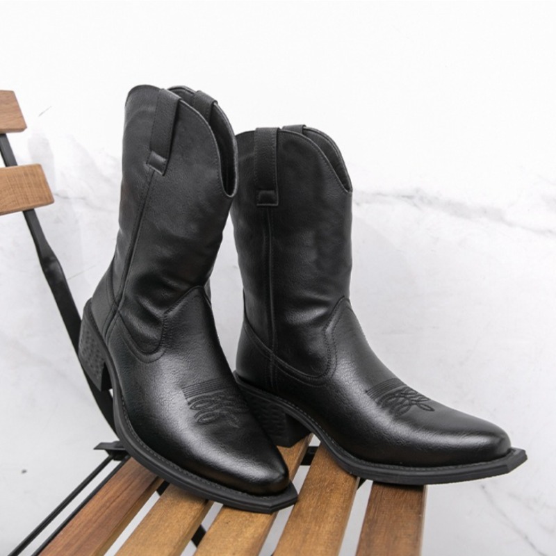 Men Boots Classic Embroidery W - Ethnic Fashion Men บทวิจารณ์และราคา
