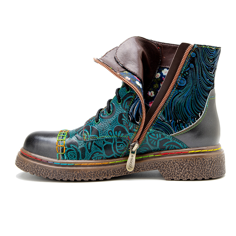 Socofy Raffan winter Ankle Lad - Ethnic Fabric บทวิจารณ์และราคา