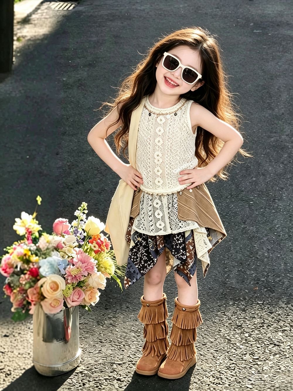 Girls Summer Outfit 2026 New E - Kids Ethnic Fashion บทวิจารณ์และราคา