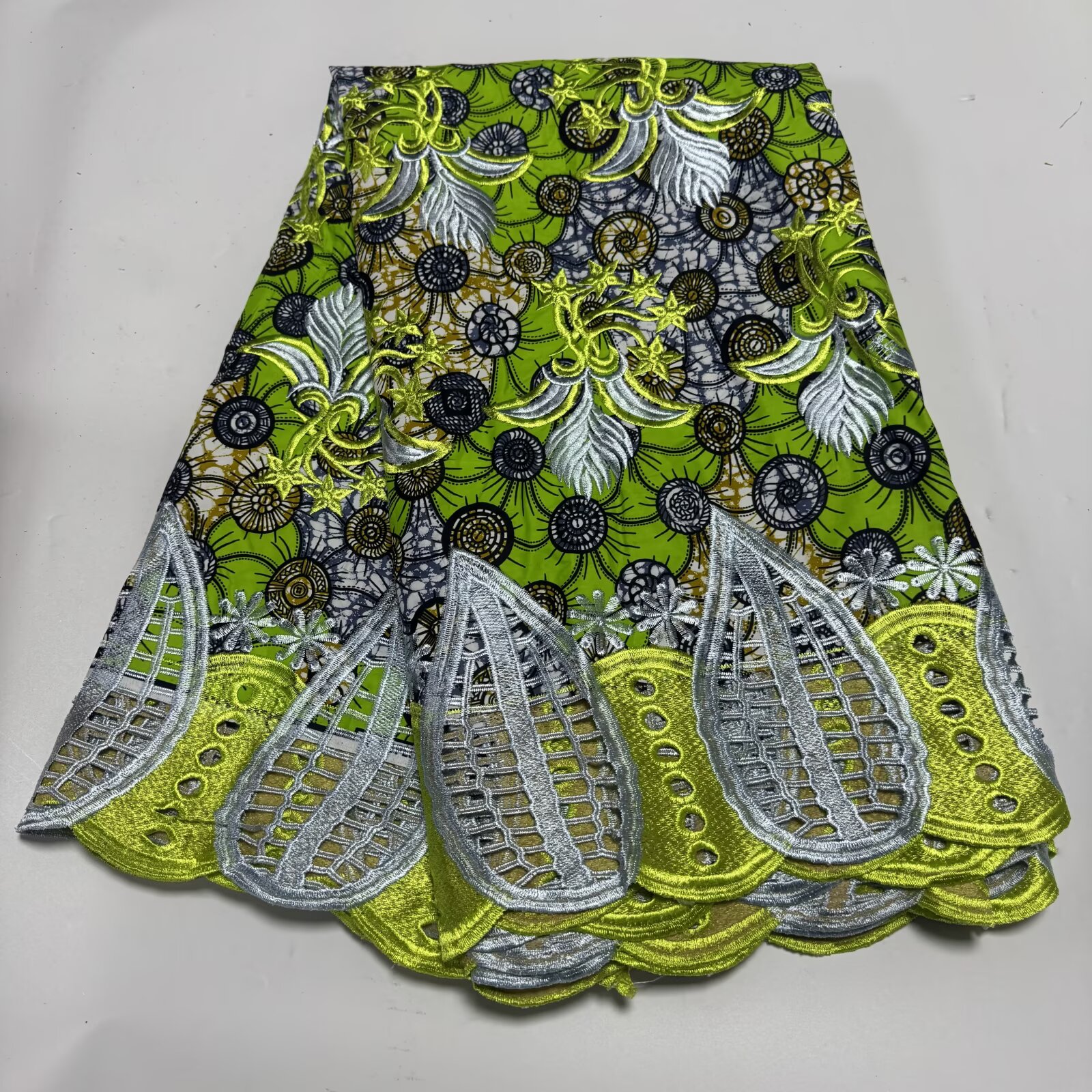 African Wax With Cord Lace, Co - African Ankara Print บทวิจารณ์และราคา