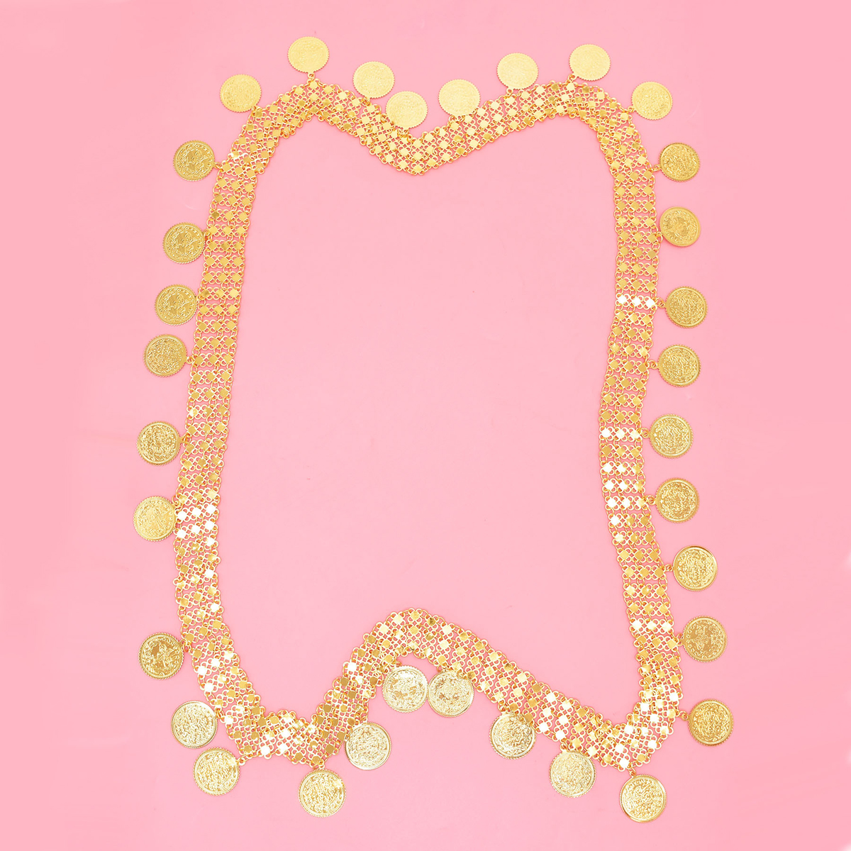 Gold Plated Simple Large Coins - Ethnic Indian Fashion บทวิจารณ์และราคา
