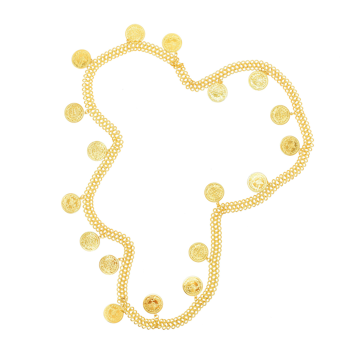 Gold Plated Simple Large Coins - Ethnic Indian Fashion บทวิจารณ์และราคา