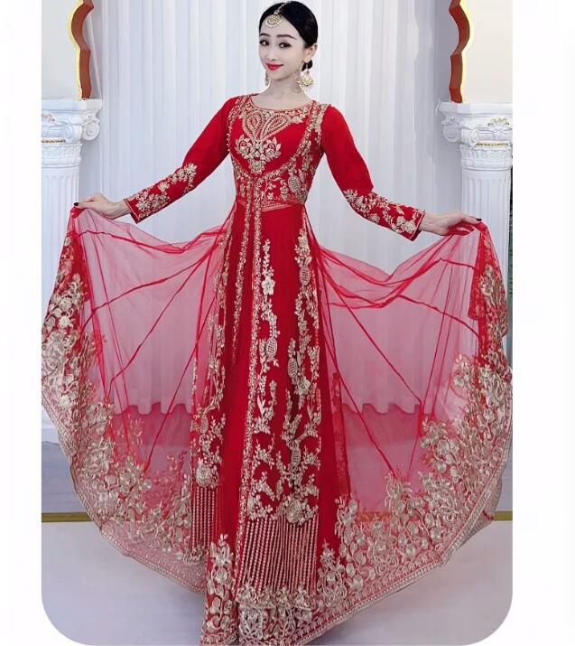 Red Indian Dance, Xinjiang Dan - Salwar Kameez Set บทวิจารณ์และราคา