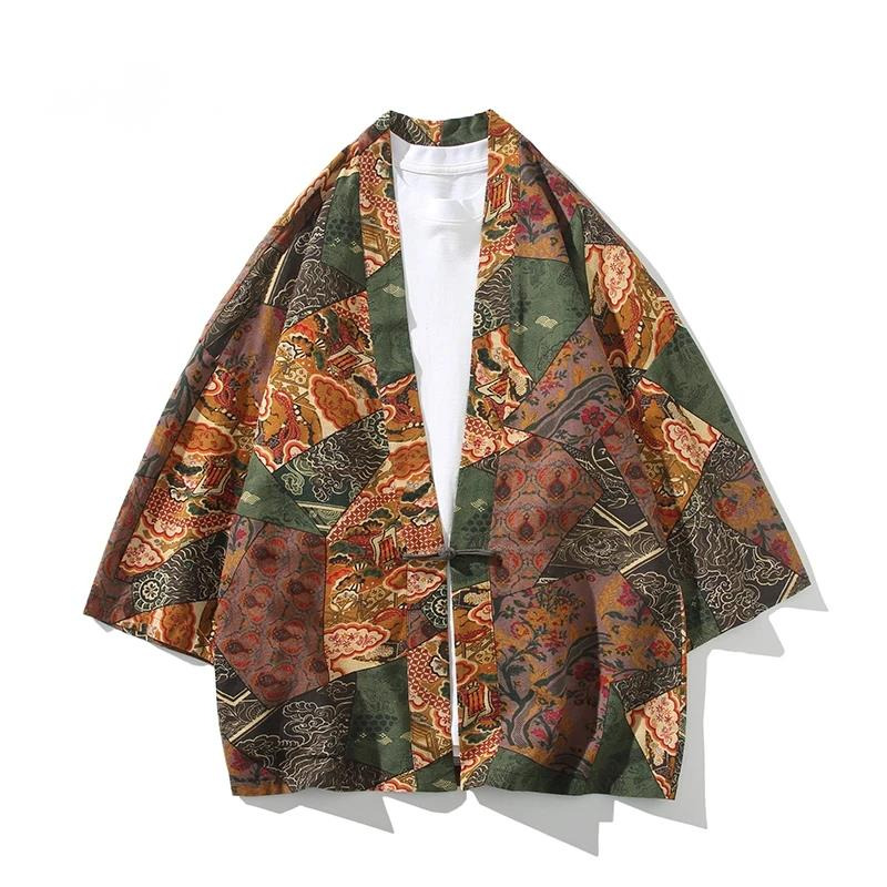 Ethnic Style Print Yukata Men  - Ethnic Fashion Men บทวิจารณ์และราคา