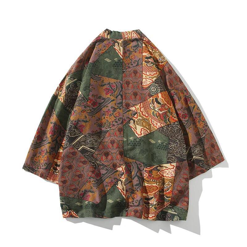 Ethnic Style Print Yukata Men  - Ethnic Fashion Men บทวิจารณ์และราคา